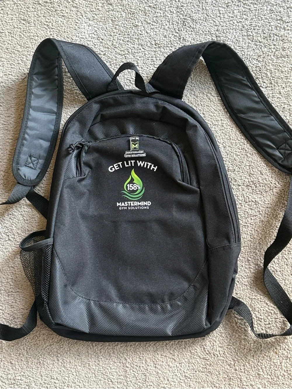 Mastermind Gym Solutions Black Gym Backpack with Logo!